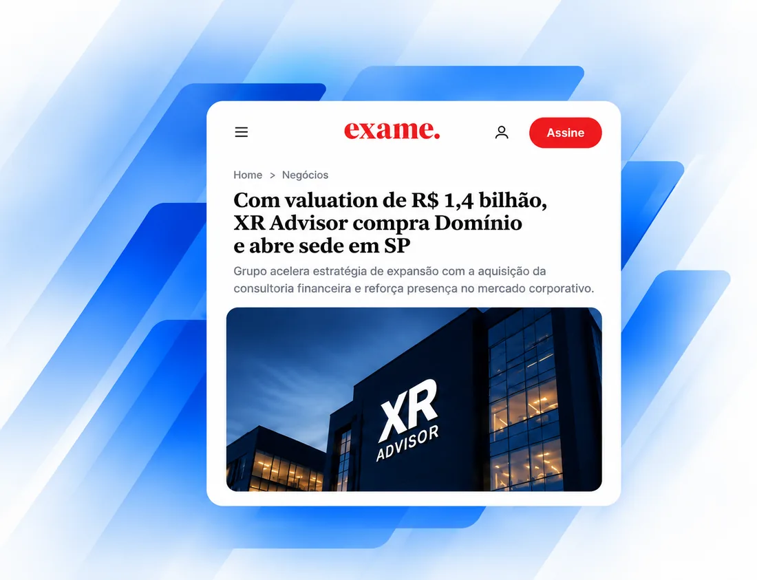 Matéria da EXAME sobre a aquisição da Domínio pela XR Advisor